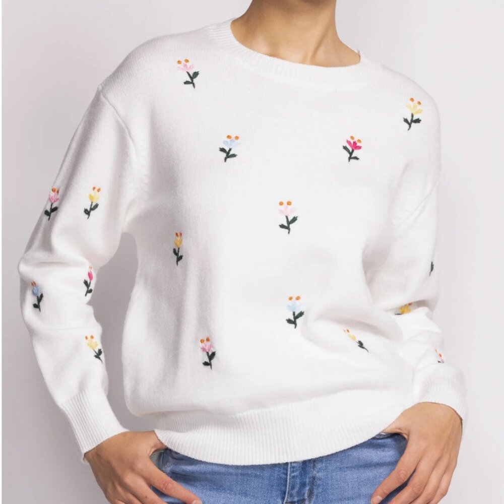 Pink Martini - Eva Sweater - Size Small - Embroidered